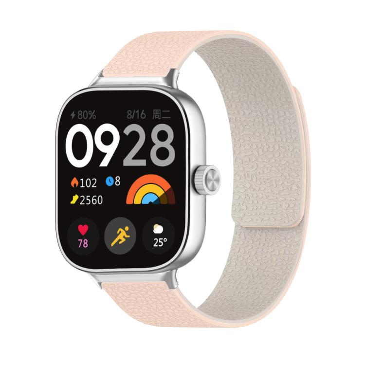 Lychee Texture Soft Magnetic Silicone Watch Band, For Xiaomi Band 10 Pro / 9 Pro / 8 Pro