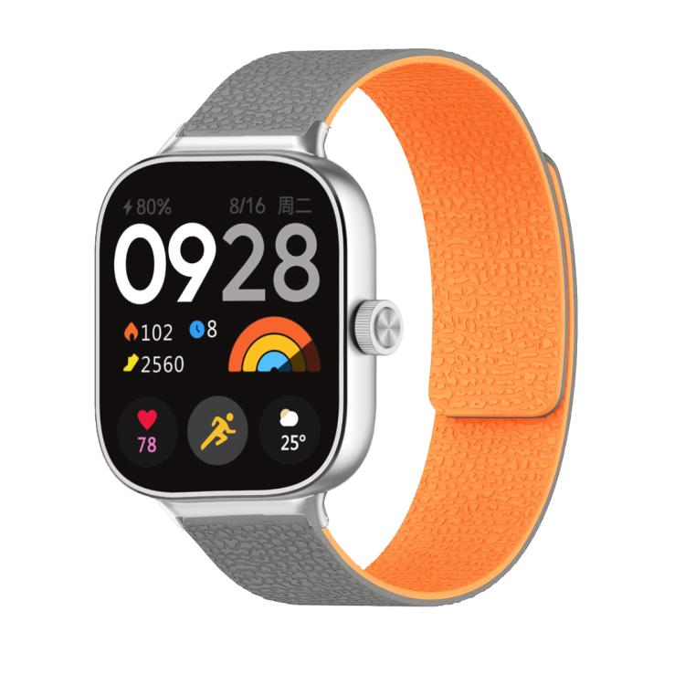Lychee Texture Soft Magnetic Silicone Watch Band, For Xiaomi Band 10 Pro / 9 Pro / 8 Pro