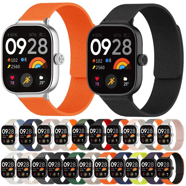 Lychee Texture Soft Magnetic Silicone Watch Band, For Xiaomi Band 10 Pro / 9 Pro / 8 Pro