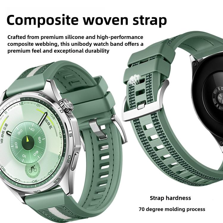 Braid Nylon Hybrid Silicone Watch Band, For Huawei Watch GT 6 46mm