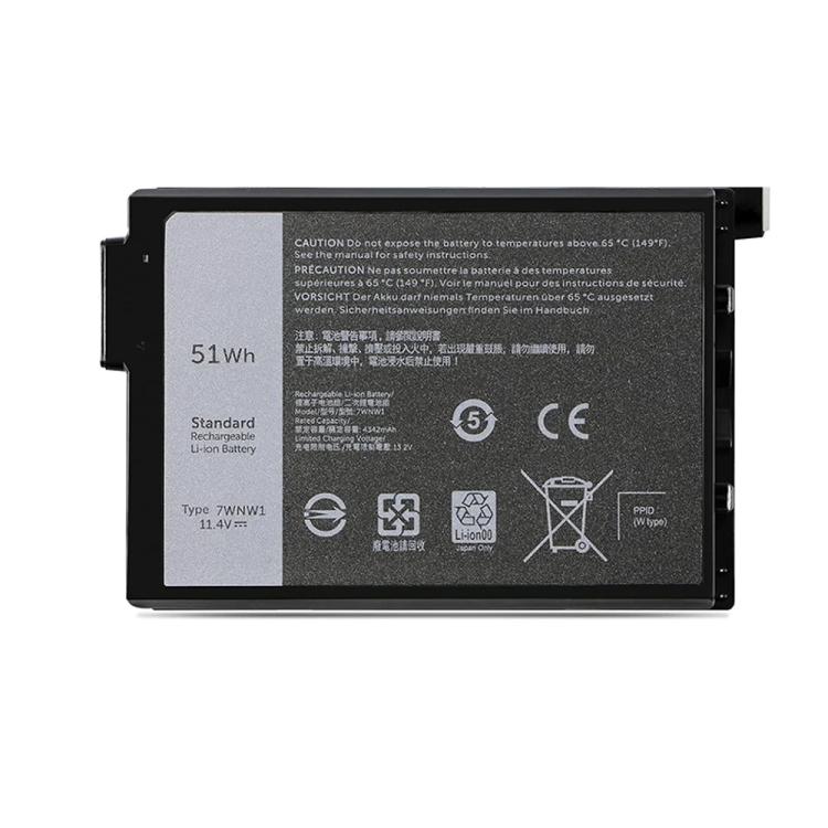 Laptop Battery For Dell Latitude 5424 5420 Rugged Latitude 7424 Rugged Extreme P137G, 7WNW1 11.4V 51Wh