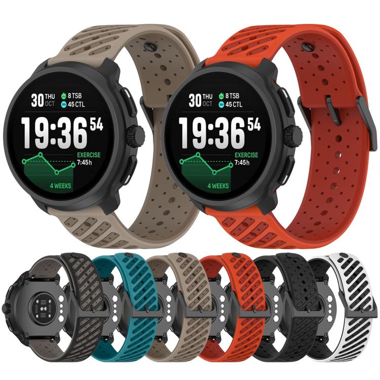 Twill Texture Breathable Silicone Watch Band, For Suunto Race 2