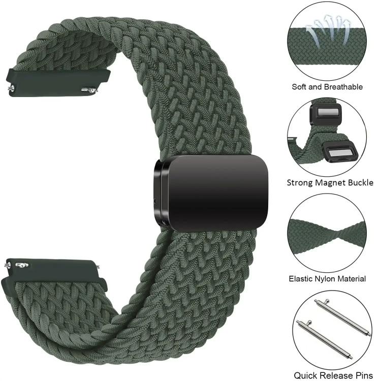 Magnetic Buckle Nylon Braid Watch Band, For Nothing CMF Watch 3 Pro
