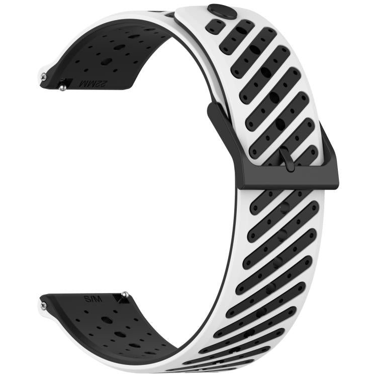 Twill Texture Breathable Silicone Watch Band, 22mm