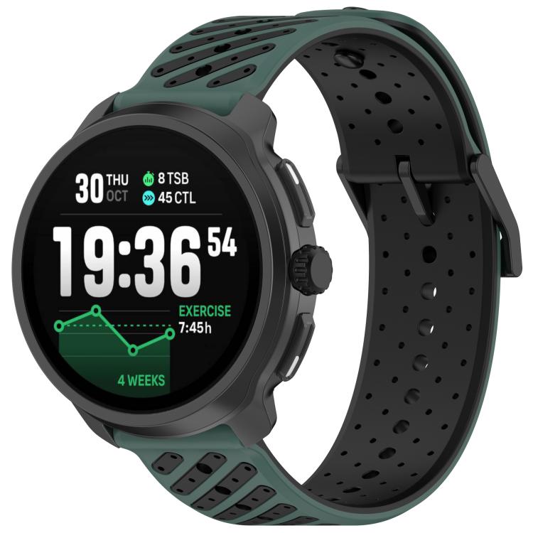 Twill Texture Breathable Silicone Watch Band, 22mm