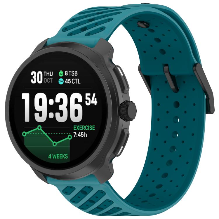 Twill Texture Breathable Silicone Watch Band, 22mm