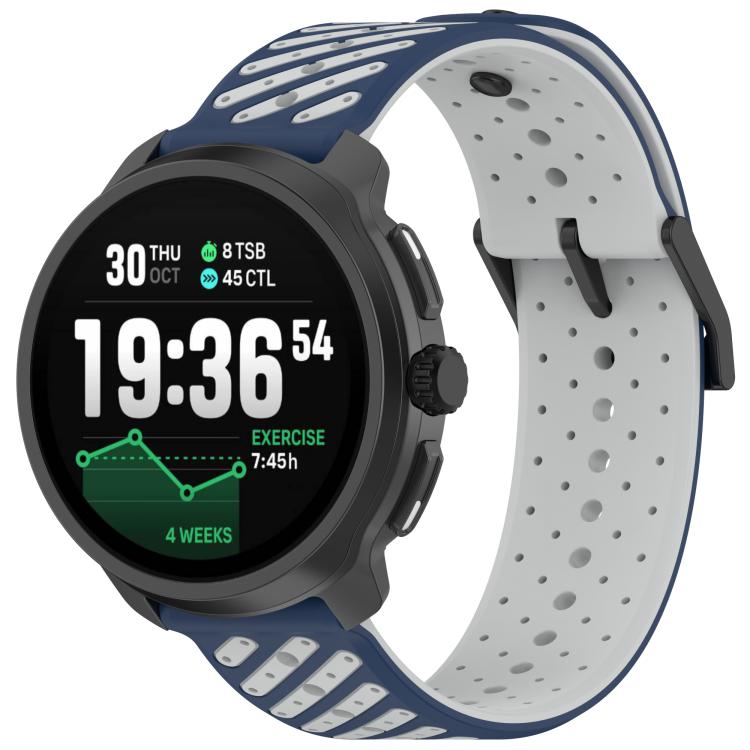 Twill Texture Breathable Silicone Watch Band, 22mm