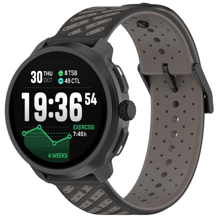 Twill Texture Breathable Silicone Watch Band, 22mm