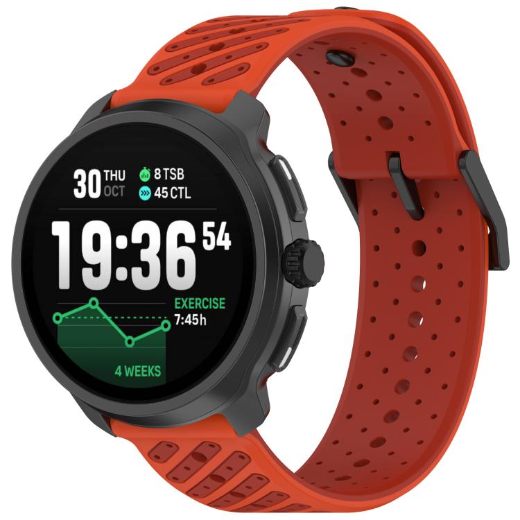 Twill Texture Breathable Silicone Watch Band, 22mm
