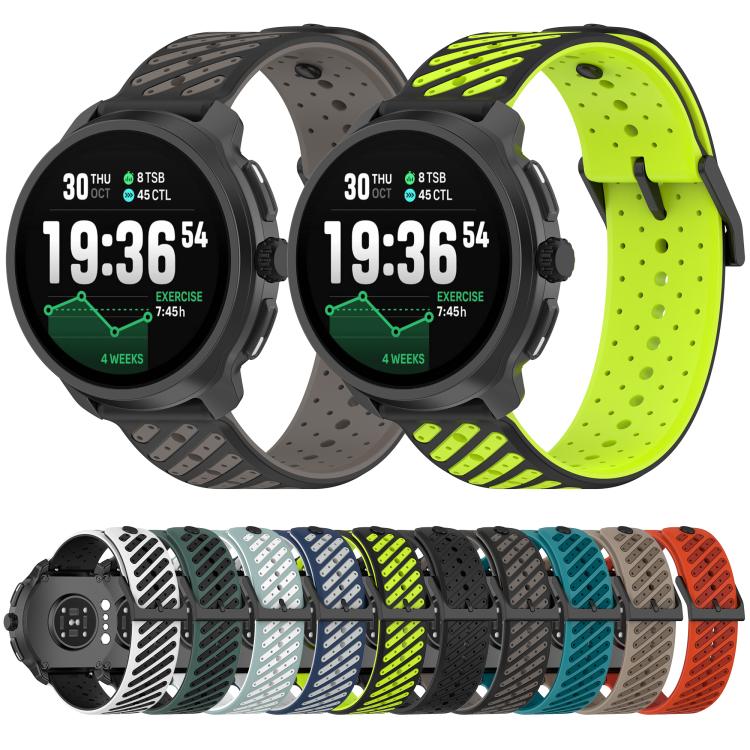 Twill Texture Breathable Silicone Watch Band, 22mm