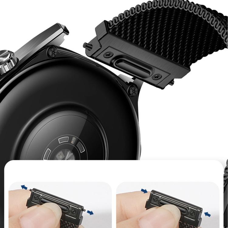 Press Snap Milanese Magnetic Stainless Steel Watch Band, 22mm, 20mm, 18mm