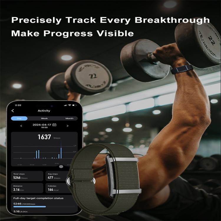 Y25 Screenless BT Smart Bracelet Nylon Strap, Support Sleep / Heart Rate Monitoring / Exercise Data Records