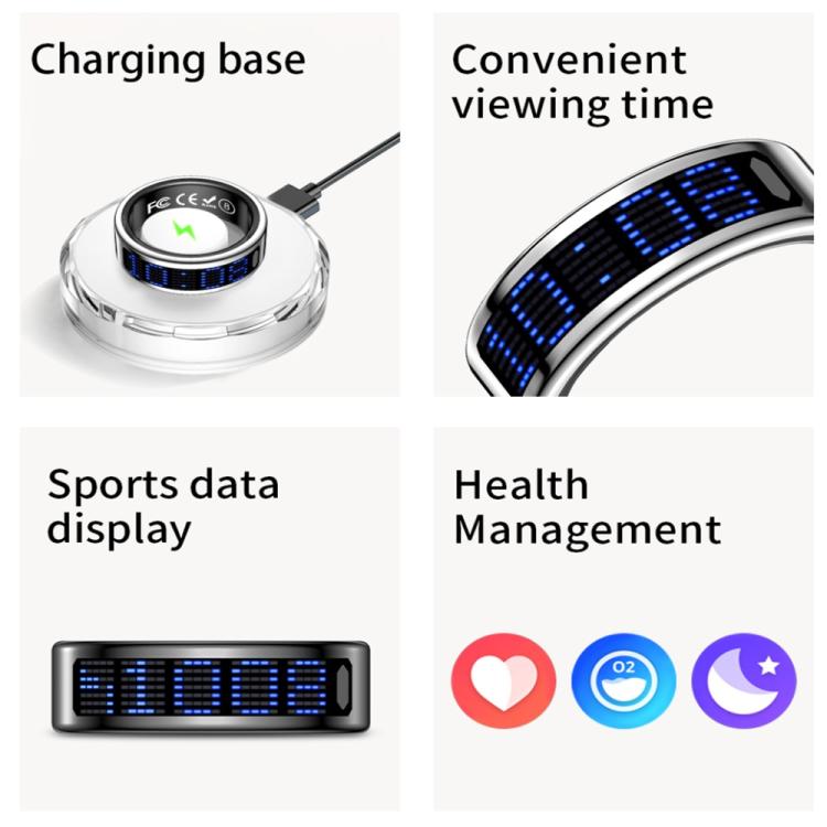 SR16 SIZE 9 Smart Ring, Support Heart Rate / Blood Oxygen / Sleep Monitoring / Multiple Sports Modes