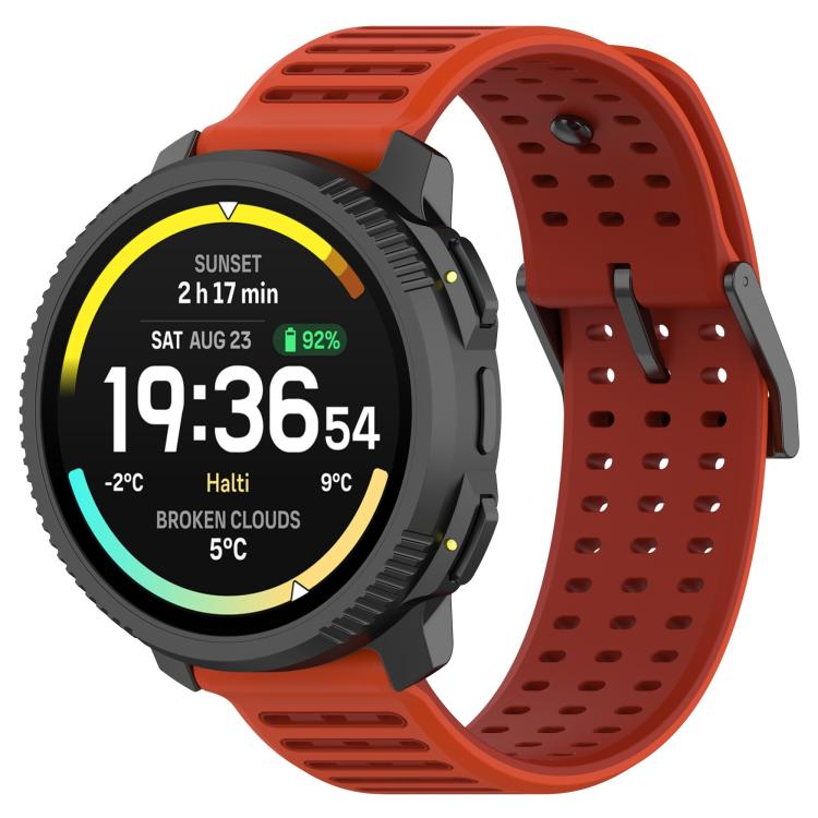 Double Color Matching Breathable Silicone Watch Band, For Suunto Watch 22mm