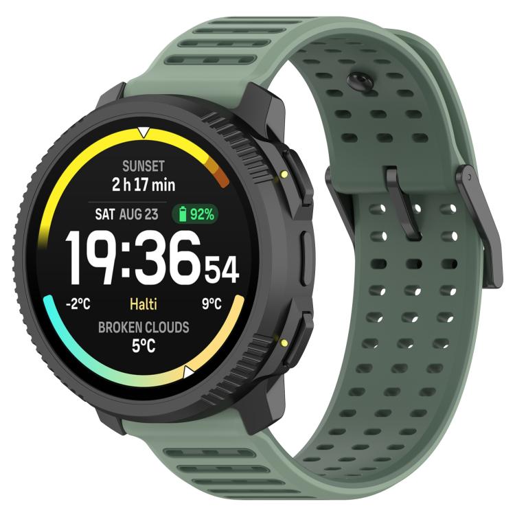 Double Color Matching Breathable Silicone Watch Band, For Suunto Watch 22mm