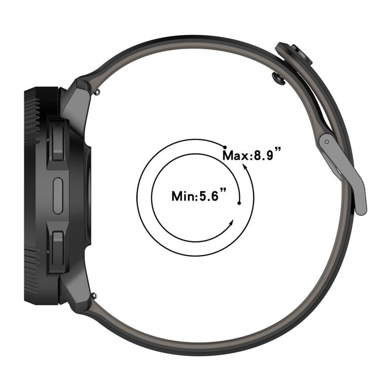Double Color Matching Breathable Silicone Watch Band, For Suunto Watch 22mm