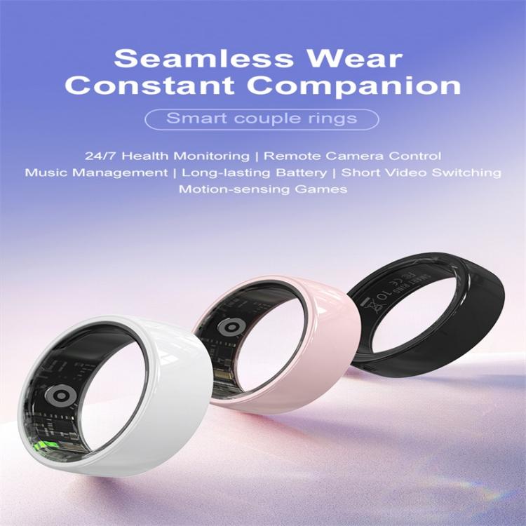 R12 SIZE 8 Smart Ring, Support Heart Rate / Blood Oxygen / Sleep Monitoring / Female Health