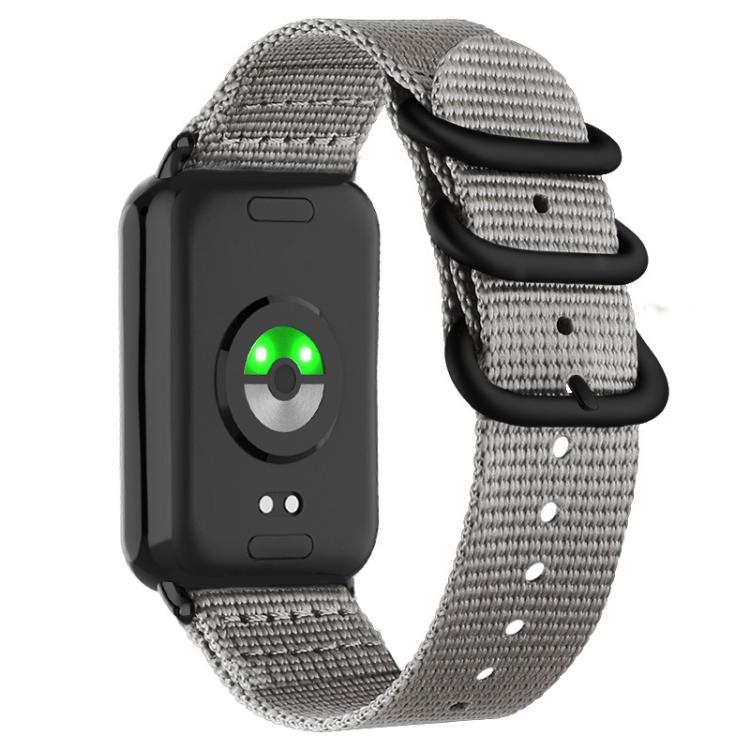 Dual Ring Black Buckle Single Color Nylon Watch Band, For Xiaomi Band  10 Pro / Redmi Watch 6 / 5
