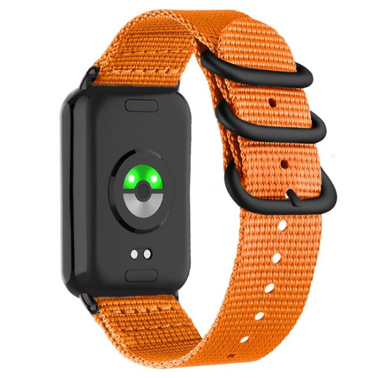 Dual Ring Black Buckle Single Color Nylon Watch Band, For Xiaomi Band  10 Pro / Redmi Watch 6 / 5