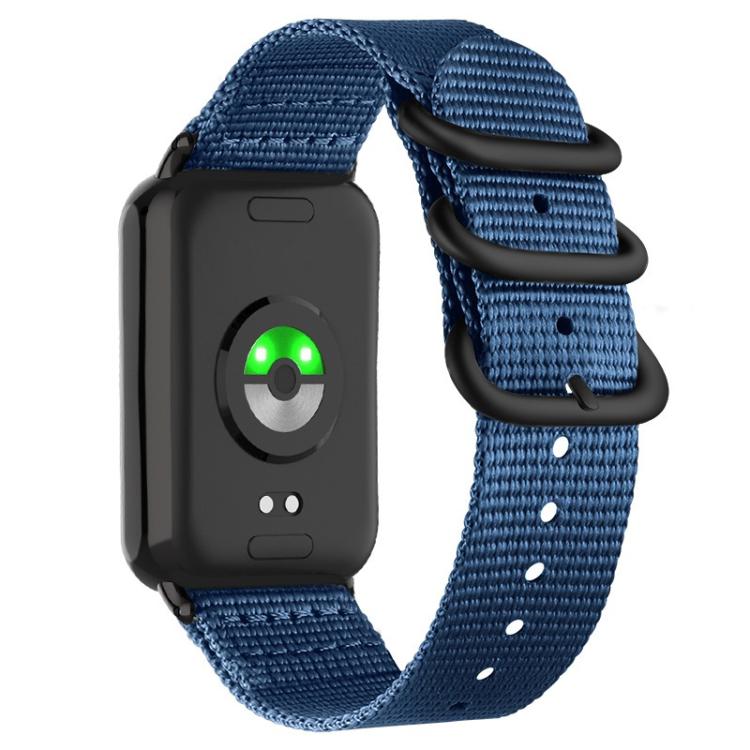 Dual Ring Black Buckle Single Color Nylon Watch Band, For Xiaomi Band  10 Pro / Redmi Watch 6 / 5