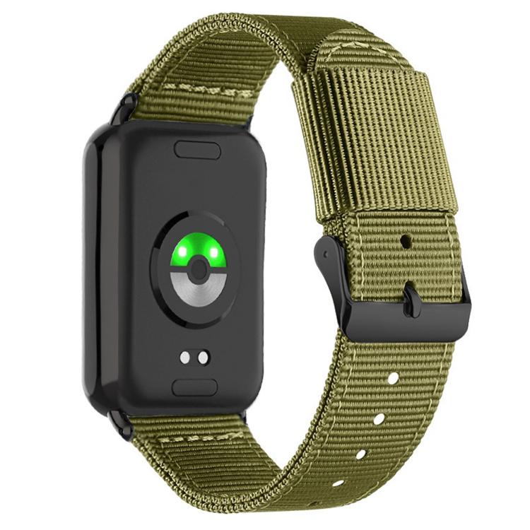 Black Pin Buckle Single Color Woven Nylon Watch Band, For Xiaomi Band  10 Pro / Redmi Watch 6 / 5
