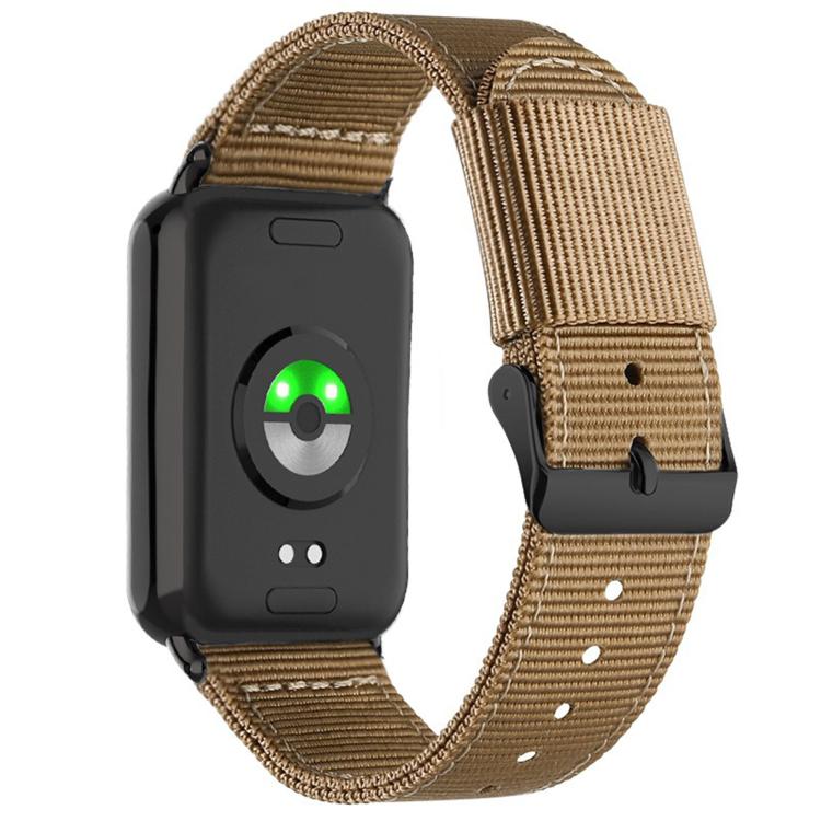 Black Pin Buckle Single Color Woven Nylon Watch Band, For Xiaomi Band  10 Pro / Redmi Watch 6 / 5