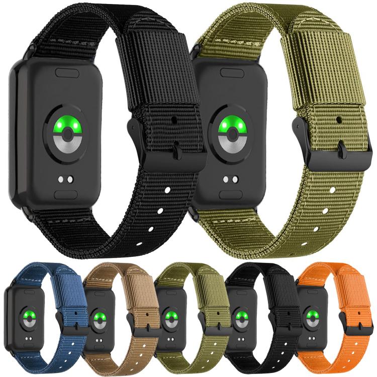 Black Pin Buckle Single Color Woven Nylon Watch Band, For Xiaomi Band  10 Pro / Redmi Watch 6 / 5