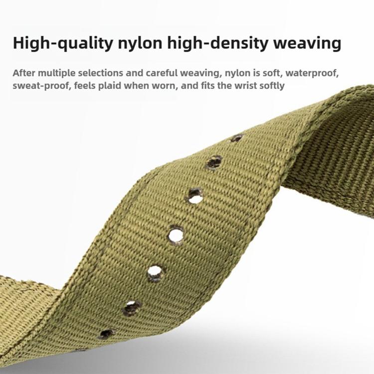 Black Pin Buckle Single Color Woven Nylon Watch Band, For Xiaomi Band  10 Pro / Redmi Watch 6 / 5