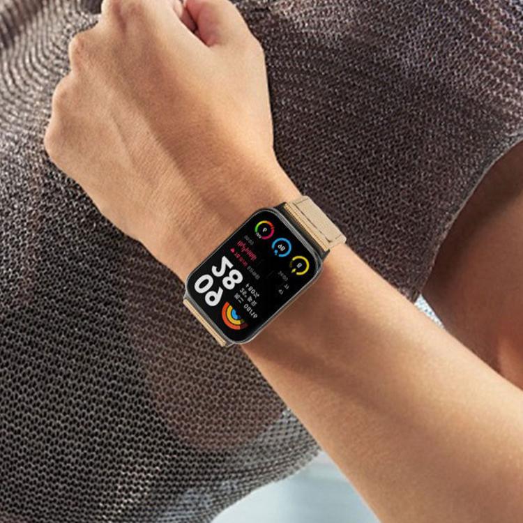 Black Pin Buckle Single Color Woven Nylon Watch Band, For Xiaomi Band  10 Pro / Redmi Watch 6 / 5