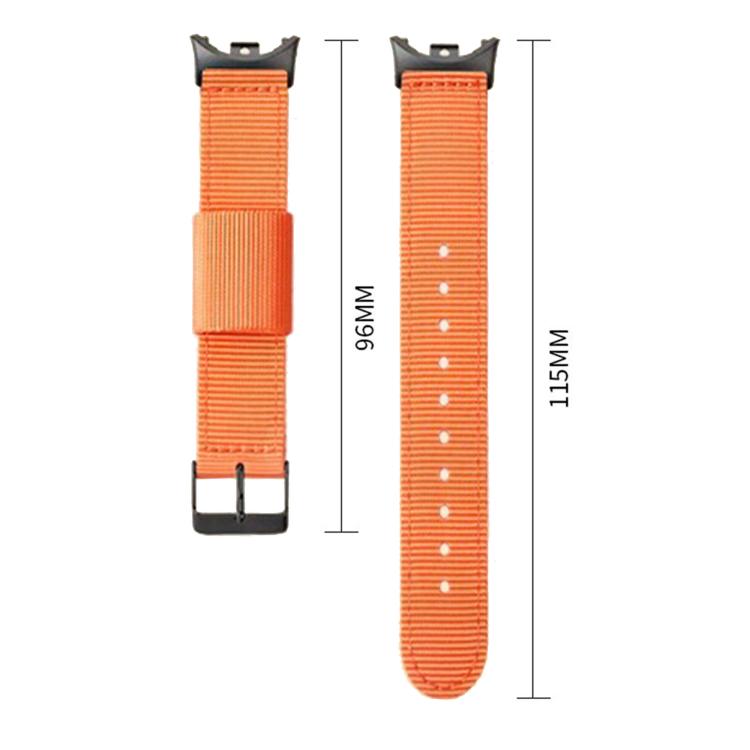 Black Pin Buckle Single Color Woven Nylon Watch Band, For Xiaomi Smart Band 10 / 9 / 8