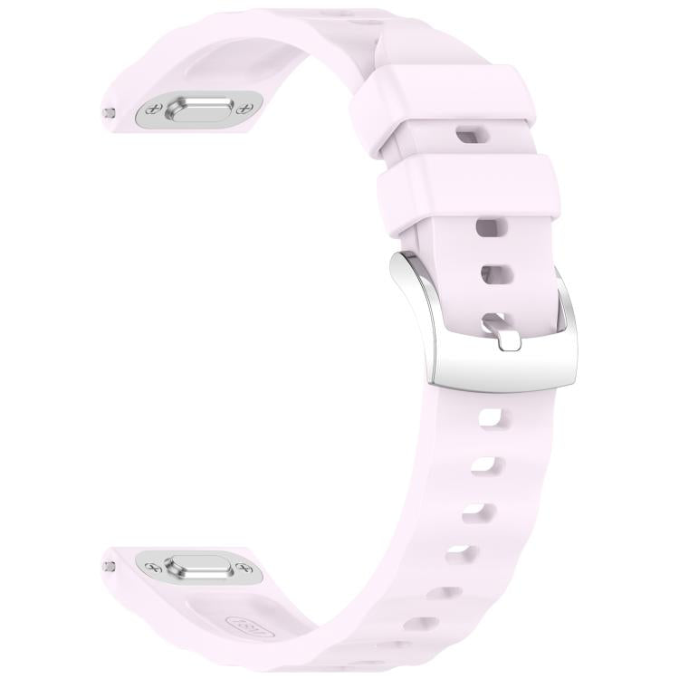 Press Button Quick Release Wave Texture Silicone Watch Band, 18mm