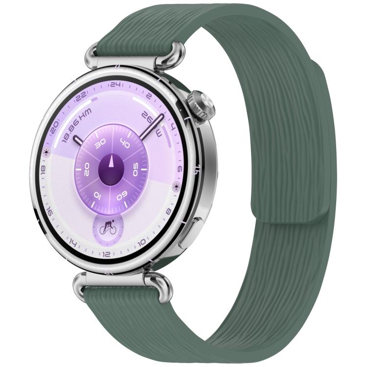 Striped Soft Magnetic Silicone Watch Band, 22mm, 18mm