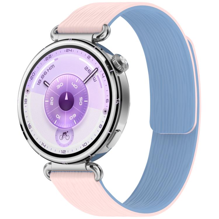Striped Soft Magnetic Silicone Watch Band, 22mm, 18mm