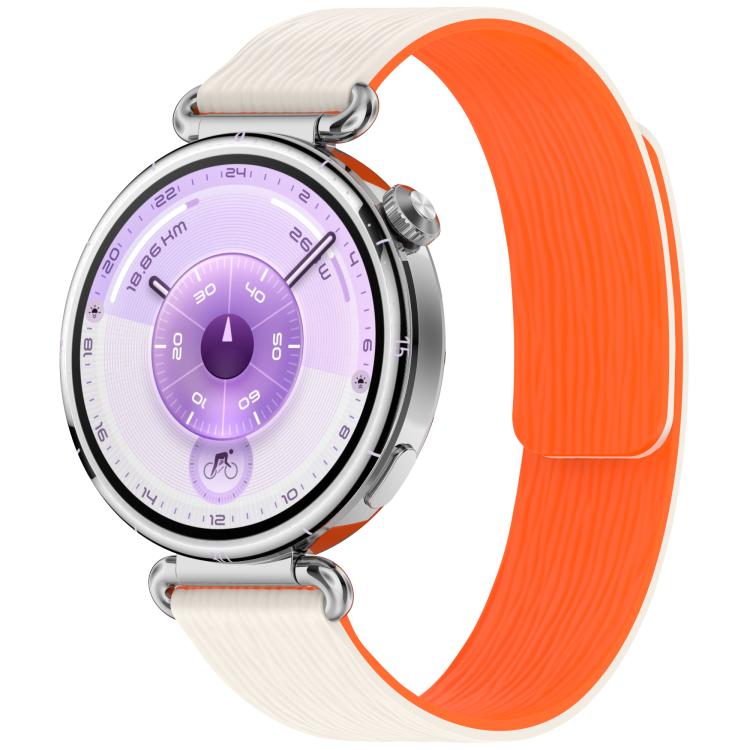 Striped Soft Magnetic Silicone Watch Band, 22mm, 18mm
