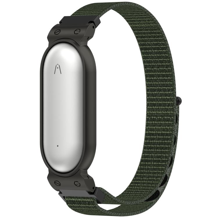Watch Frame Integrated Nylon Loop Hook and Loop Fastener Watch Band, For Plaud NotePin AI / NotePin S AI