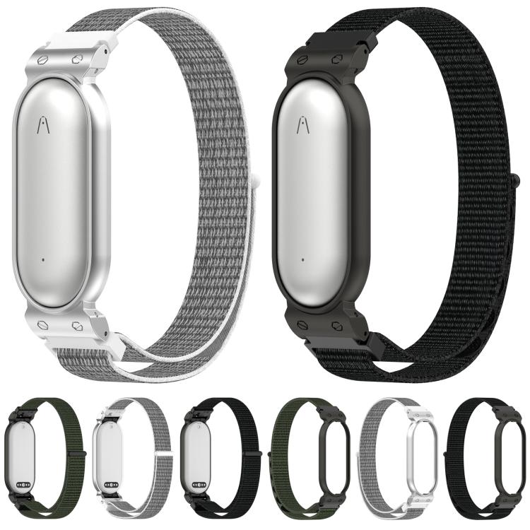 Watch Frame Integrated Nylon Loop Hook and Loop Fastener Watch Band, For Plaud NotePin AI / NotePin S AI