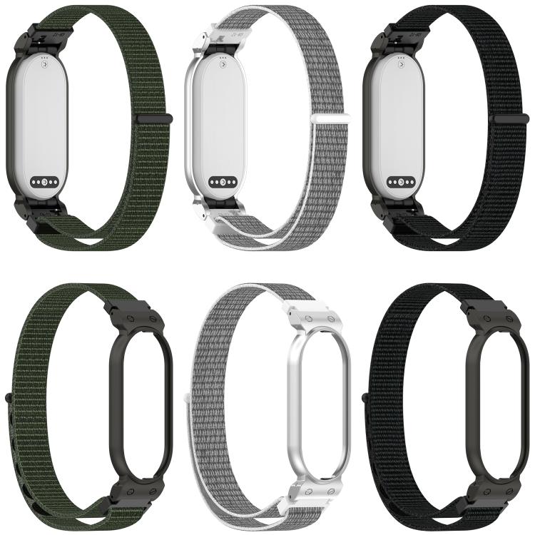 Watch Frame Integrated Nylon Loop Hook and Loop Fastener Watch Band, For Plaud NotePin AI / NotePin S AI