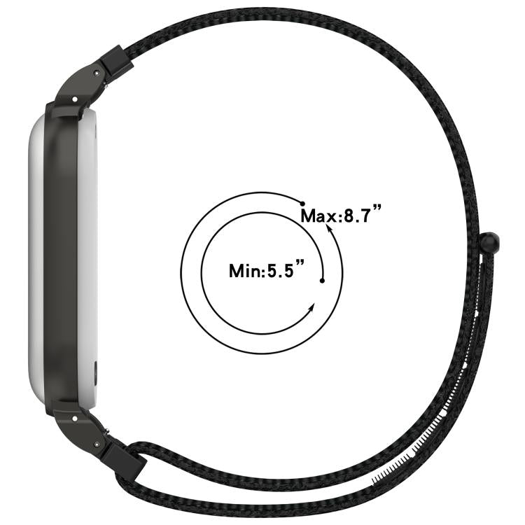 Watch Frame Integrated Nylon Loop Hook and Loop Fastener Watch Band, For Plaud NotePin AI / NotePin S AI