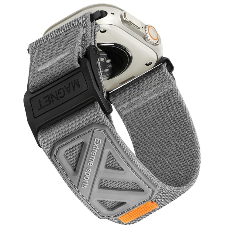 Magnetic Loop Nylon Hook and Loop Fastener Watch Band, For Apple Watch 46mm / 49mm / 45mm / 44mm, For Apple Watch 42mm / 41mm / 40mm / 38mm
