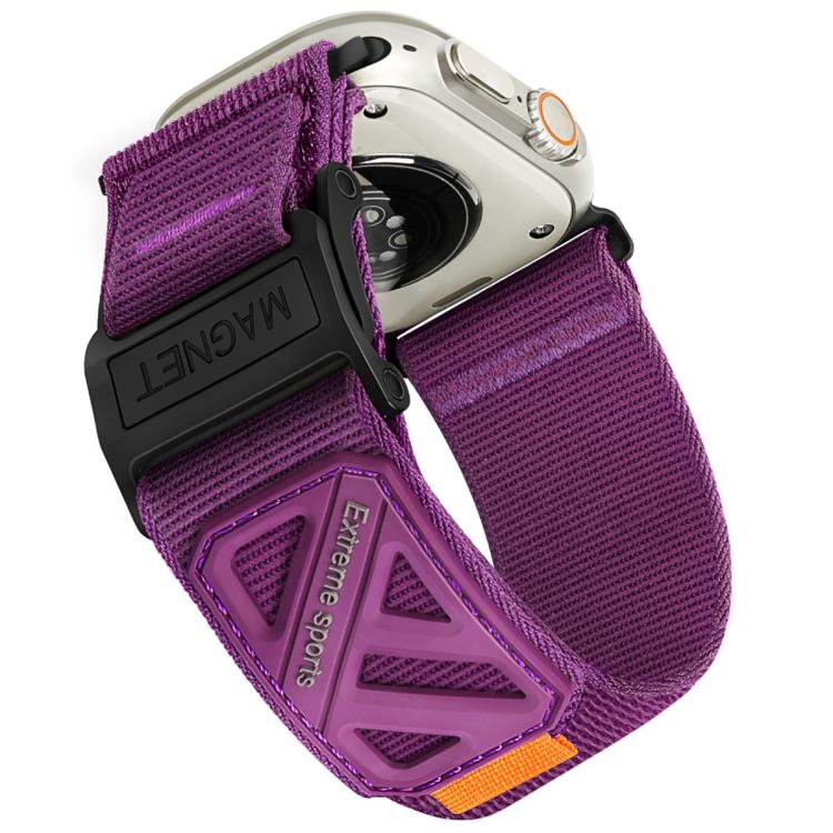 Magnetic Loop Nylon Hook and Loop Fastener Watch Band, For Apple Watch 46mm / 49mm / 45mm / 44mm, For Apple Watch 42mm / 41mm / 40mm / 38mm
