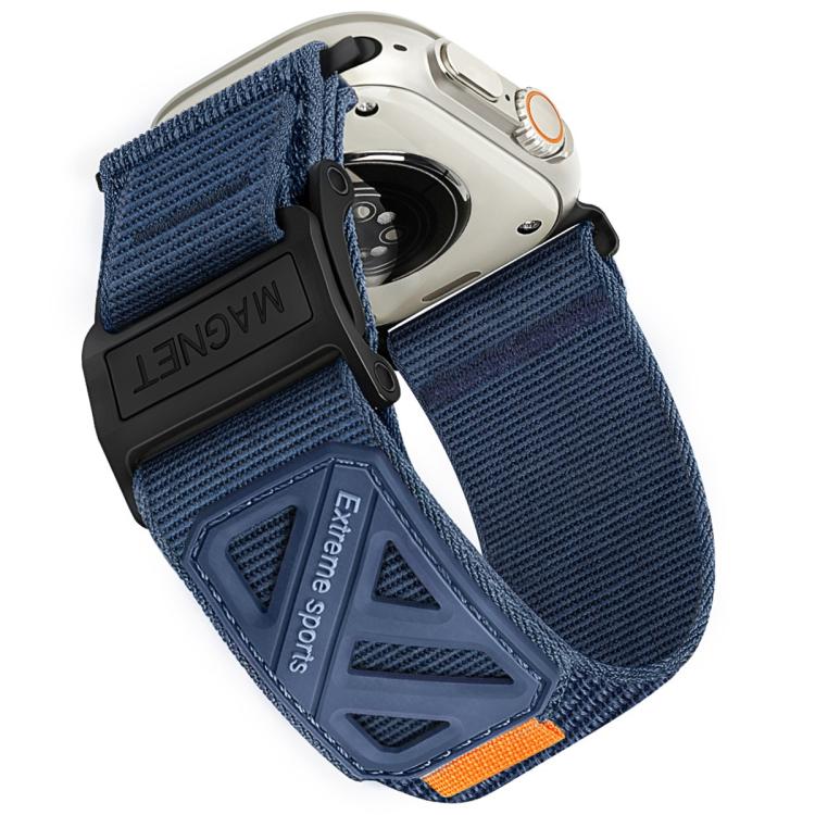 Magnetic Loop Nylon Hook and Loop Fastener Watch Band, For Apple Watch 46mm / 49mm / 45mm / 44mm, For Apple Watch 42mm / 41mm / 40mm / 38mm