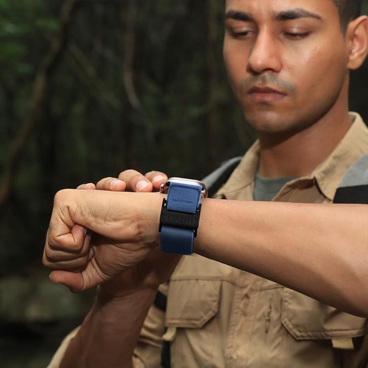 Magnetic Loop Nylon Hook and Loop Fastener Watch Band, For Apple Watch 46mm / 49mm / 45mm / 44mm, For Apple Watch 42mm / 41mm / 40mm / 38mm