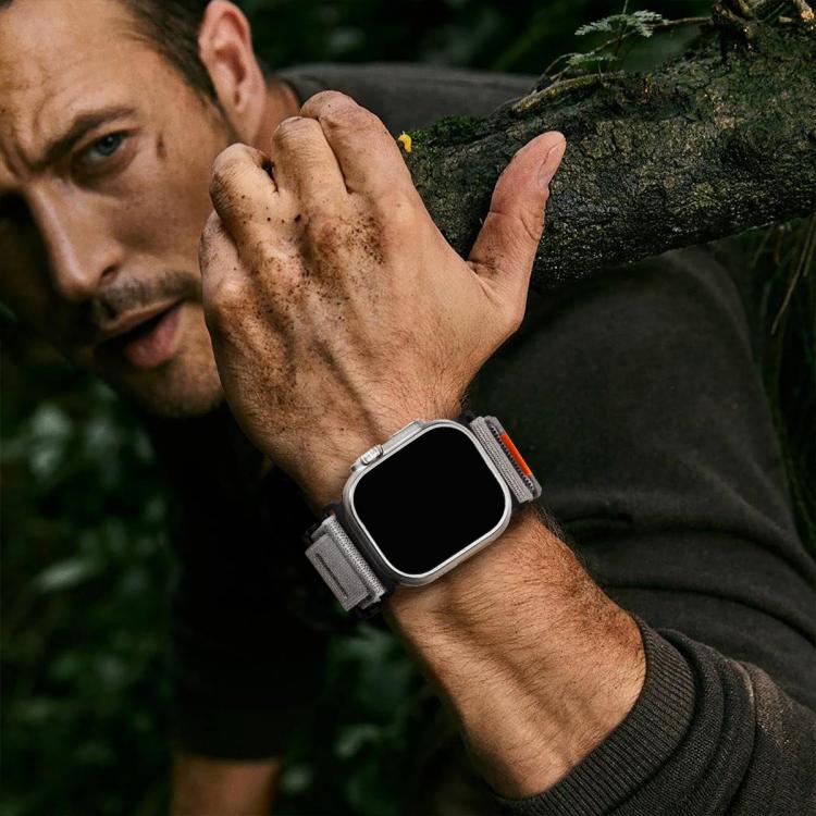 Magnetic Loop Nylon Hook and Loop Fastener Watch Band, For Apple Watch 46mm / 49mm / 45mm / 44mm, For Apple Watch 42mm / 41mm / 40mm / 38mm