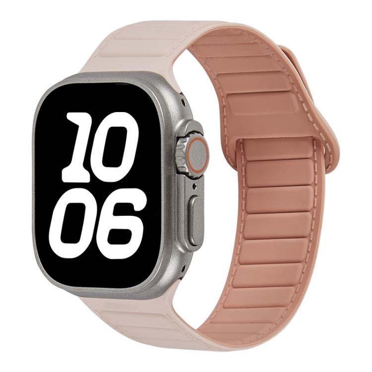 Stitched Loop Magnetic Silicone Watch Band, For Apple Watch 46mm / 49mm / 45mm / 44mm, For Apple Watch 42mm / 41mm / 40mm / 38mm
