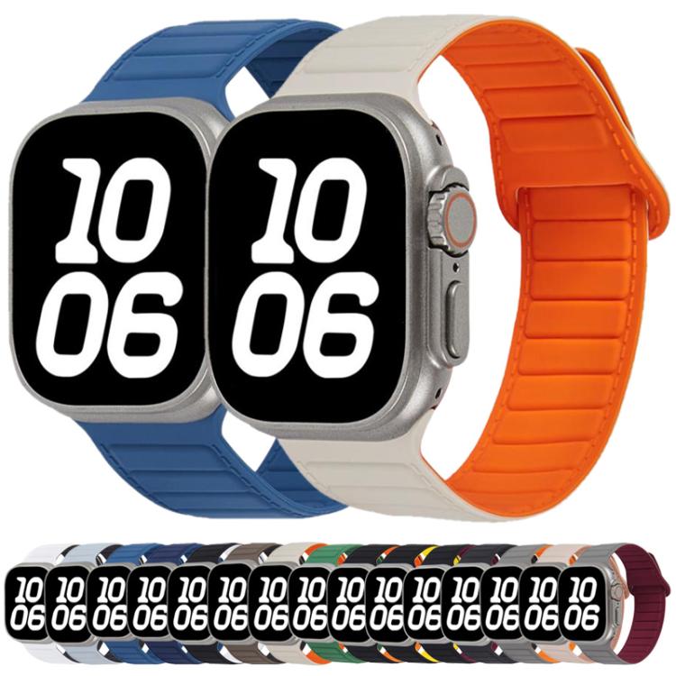 Stitched Loop Magnetic Silicone Watch Band, For Apple Watch 46mm / 49mm / 45mm / 44mm, For Apple Watch 42mm / 41mm / 40mm / 38mm