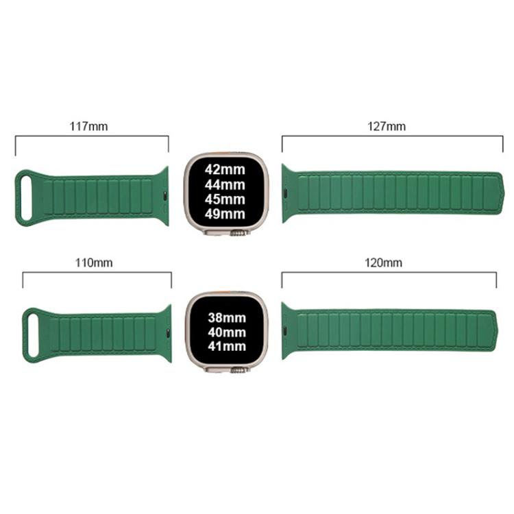 Stitched Loop Magnetic Silicone Watch Band, For Apple Watch 46mm / 49mm / 45mm / 44mm, For Apple Watch 42mm / 41mm / 40mm / 38mm