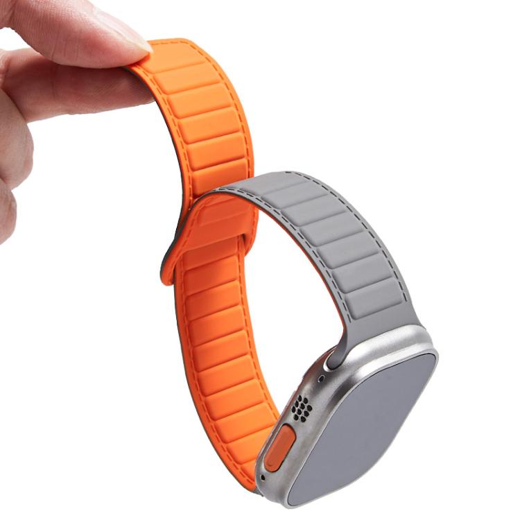 Stitched Loop Magnetic Silicone Watch Band, For Apple Watch 46mm / 49mm / 45mm / 44mm, For Apple Watch 42mm / 41mm / 40mm / 38mm