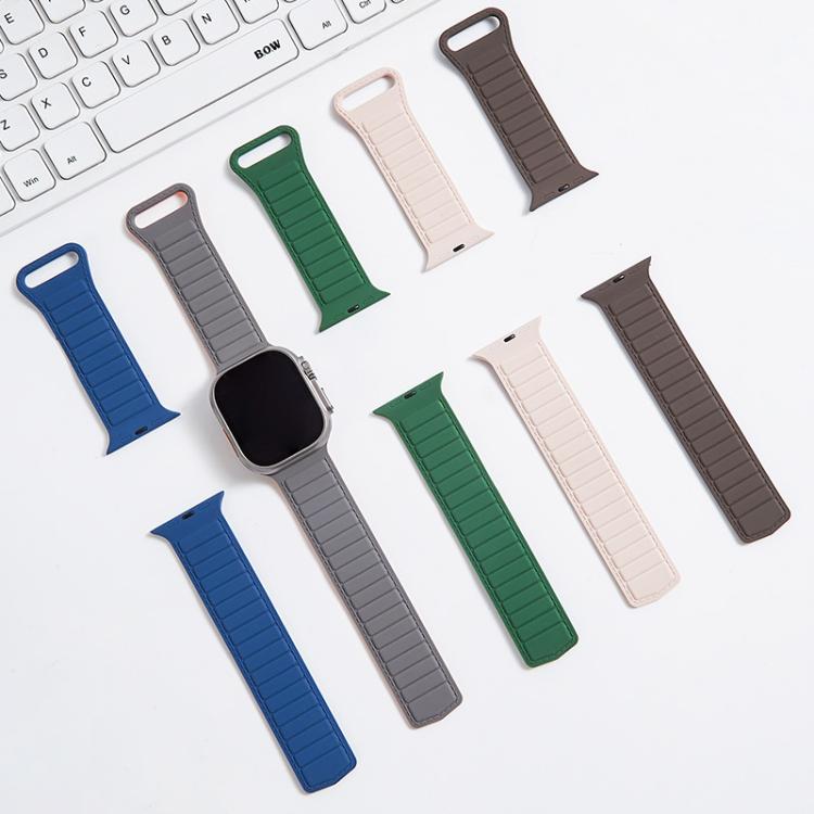 Stitched Loop Magnetic Silicone Watch Band, For Apple Watch 46mm / 49mm / 45mm / 44mm, For Apple Watch 42mm / 41mm / 40mm / 38mm