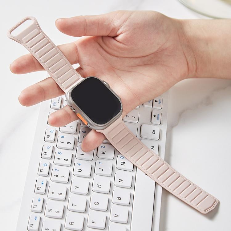 Stitched Loop Magnetic Silicone Watch Band, For Apple Watch 46mm / 49mm / 45mm / 44mm, For Apple Watch 42mm / 41mm / 40mm / 38mm