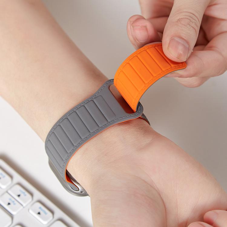 Stitched Loop Magnetic Silicone Watch Band, For Apple Watch 46mm / 49mm / 45mm / 44mm, For Apple Watch 42mm / 41mm / 40mm / 38mm